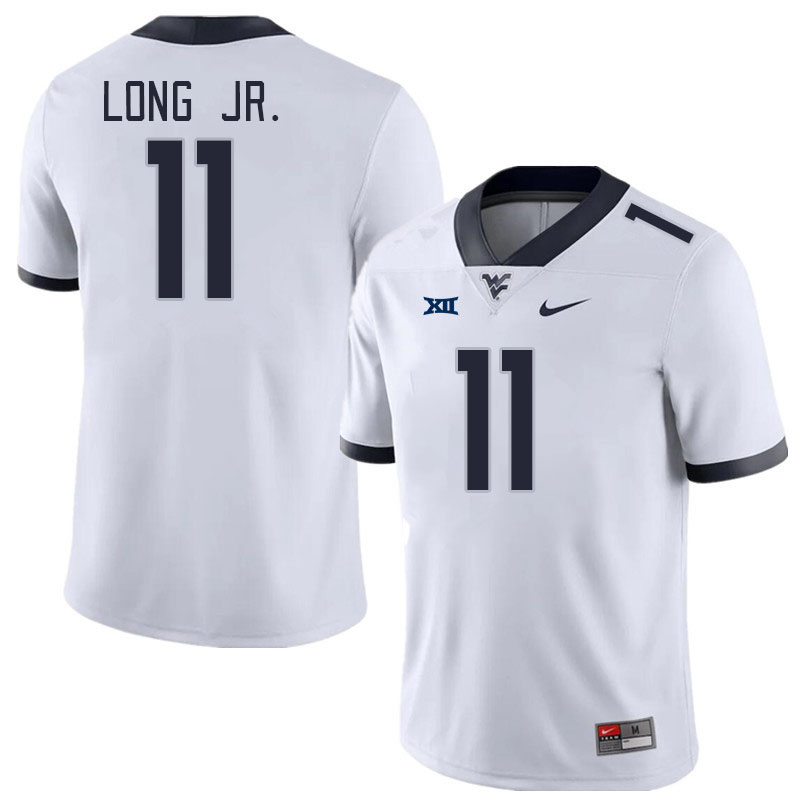 West Virginia Mountaineers #11 David Long Jr. College Football Jerseys Stitched Sale-White